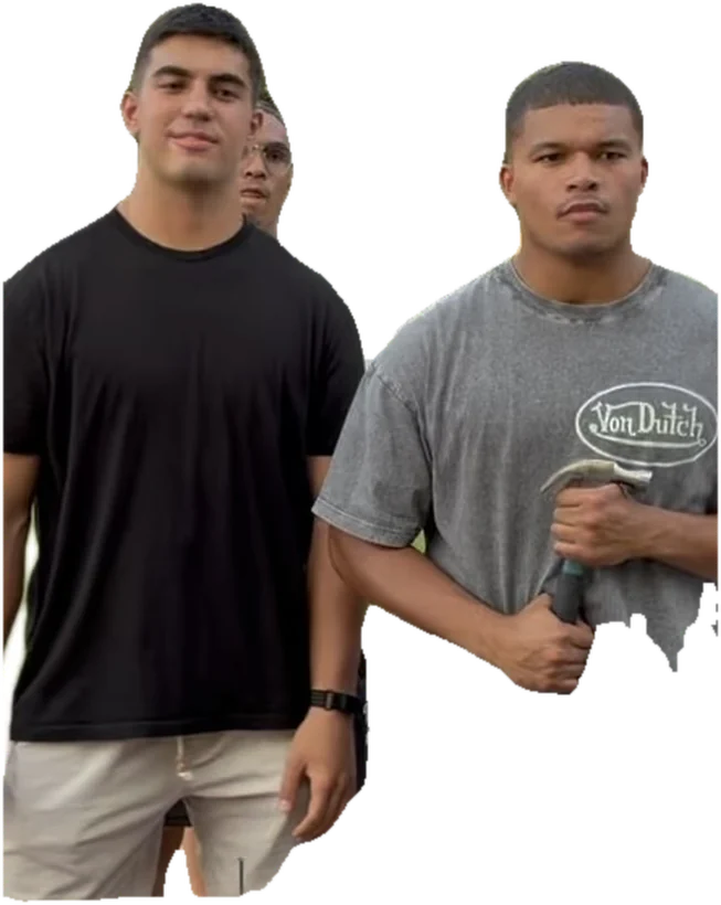 Two contestants waiting their turn